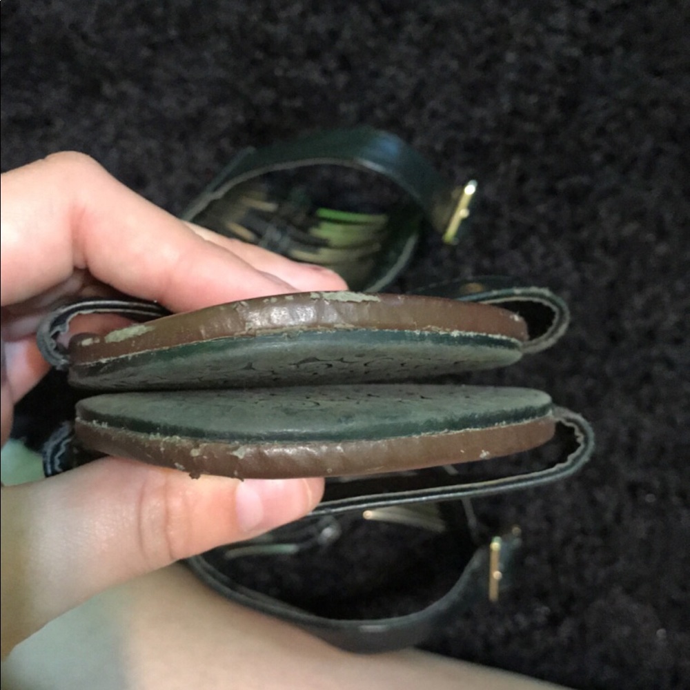 Gold & black sandals